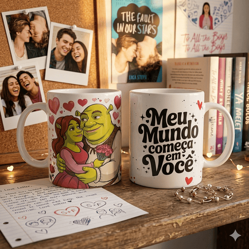 Amostra Caneca Shrek e Fiona