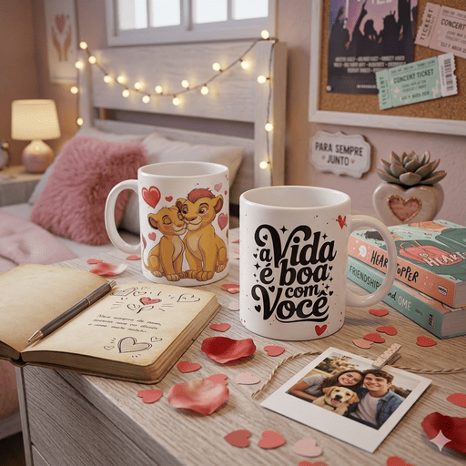 Amostra Caneca Simba e Nala