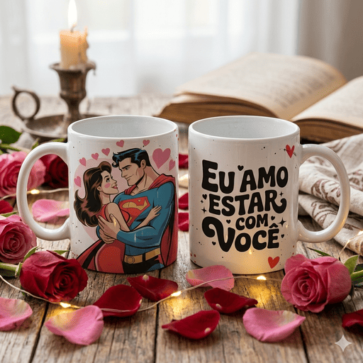 Amostra Caneca Super Man e Lois Lane