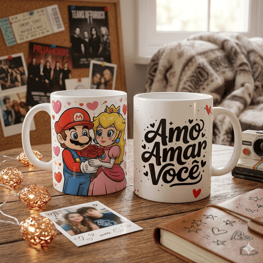 Amostra Caneca mario e Peach